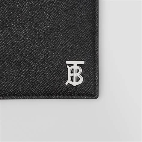 grainy leather bifold wallet burberry|burberry men's credit card wallet.